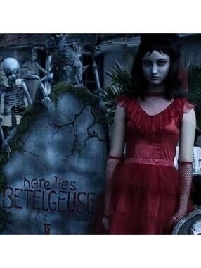 Beetle Bride Red Dress Costume- Size Adult Small